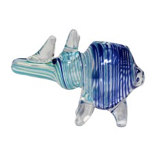 4 Inch Rhinoceros Figure Glass Smoking Pipe 