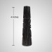 4 inch Clay Chillum Leaf Design Black