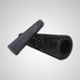 4 inch Clay Chillum Leaf Design Black