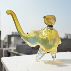 5 inch Color Changing Glass Smoking Pipe (Elephant Shape)