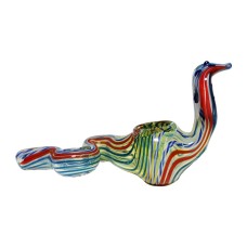 12 cm Glass Smoking Pipe (Snake Figure)