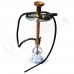 24 Inch AL-Rasta Borosilicate Glass Brass Hookah With Silicon Pipe (HK66)