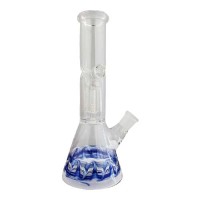 Natural Color Percolator Glass Bong (10 Inch 40 mm)