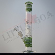 12inch Cylinder Shape 4 Leg Natural Color Glass Bong 