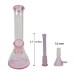 10 Inch Pink Smoking Glass Beaker Water Pipe