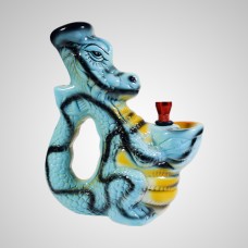 18 cm Dragon Ceramic Bong Water Pipe (Multicolor)