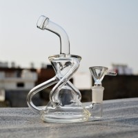 6.5 inch Recycler Diffuser Glass Bong