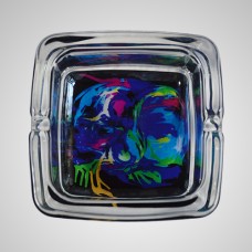 Square Glow Glass Ashtray (3.5cmx3.5cm)