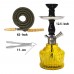 12.5 Inch KrmaX Local Pumpkin Wooden Top Part Heavy QT Hookah With Pipe