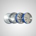 4 Part 42 Mm Marble Blue Crusher/Grinder With Honey Dust Filter