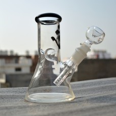 OM Sticker Glass Bong (6 Inch 40 MM, Heavy)