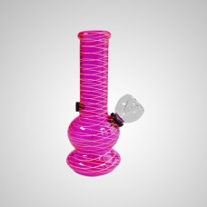 Assorted Colored Net Glass Bong In Different Bowl Designs (5 Inch 25MM)