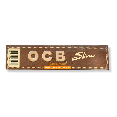 OCB Brown Rice Unbleached Rolling paper Slim 24CT - VGI Distribution