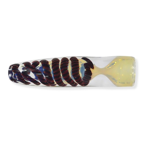 Mini Glass Tobacco Pipe With Leaf 8.5cm - Cheap Smoke Online