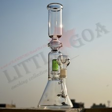 Conical Single Percolator With Diffuser Glass Ice Bong (14 Inch)