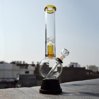 13 inch 50 mm Rubber Base Single Percolator Glass Bong