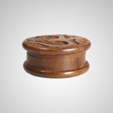 Wooden Herb Grinder Om Carved (50 mm 2 Part)