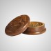 Wooden Herb Grinder Om Carved (50 mm 2 Part)