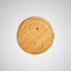 Wooden Herb Grinder Yin Yang Carved (50 mm 2 Part)