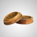 2 Part Wooden Tobacco Spice Herb Grinder Crusher Ying Yang